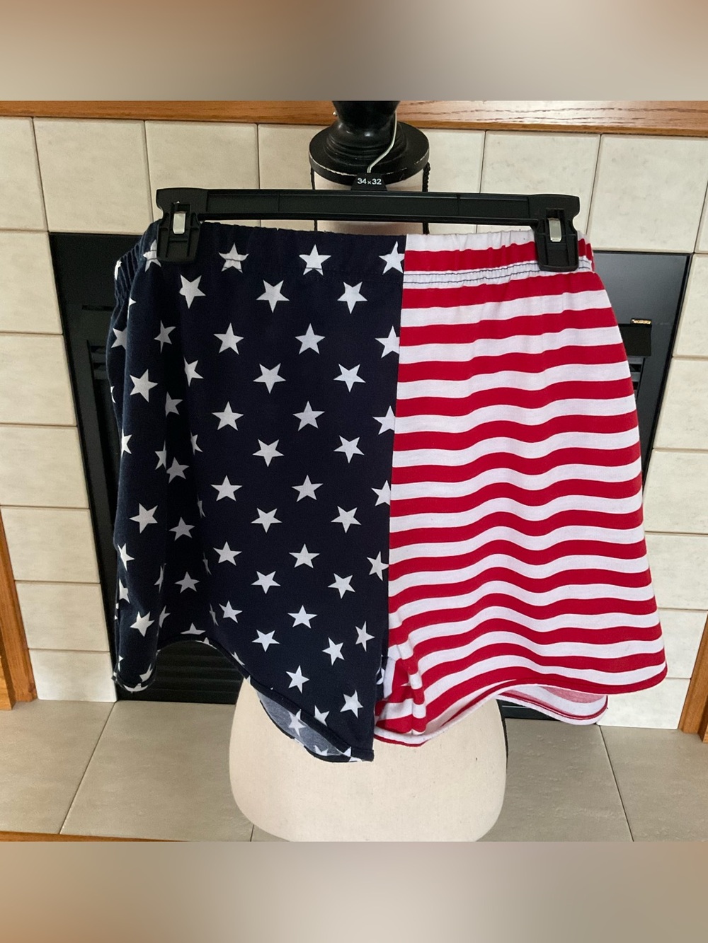Bobbie Brooks USA American Flag Patriotic Shorts, Women’s Sz 2X